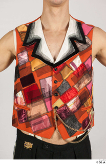  Photos Man in Historical suit 10 18th century Historical clothing decorated vest orange vest upper body 0001.jpg